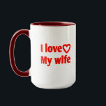 Caneca Adoro a minha mulher - Presente Romântico para a e<br><div class="desc">Expresse seu amor com esta Mug "I Love My Wife", uma forma doce e atenciosa de iluminar o dia dela. Perfeito como presente romântico para esposa, marido, casais, aniversários, casamentos, aniversários ou Dia do Namorados. Essa caneca de cerâmica durável é lavadora de louça e segura para micro-ondas, que a fazer...</div>