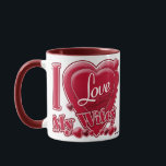 Caneca Adoro a minha Wifey Red - coração<br><div class="desc">Adoro a minha Wifey Red - coração</div>