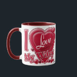 Caneca Adoro a minha Wifey Red - coração<br><div class="desc">Adoro a minha Wifey Red - coração</div>