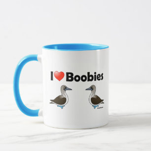 Caneca Adoro Boobies de pés azuis