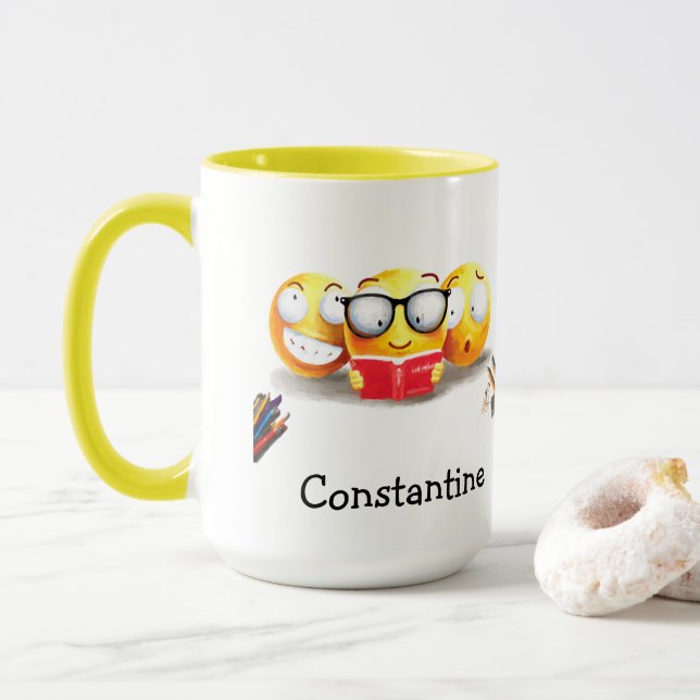 Caneca Adoro Ler Leitura De Livros (Com Donut)