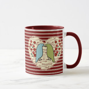 Caneca Adoro Pássaros Invernos e Berries
