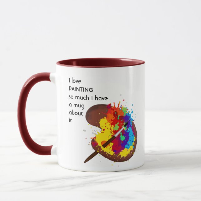 Caneca Adoro PINTAR tanto Que É Tão Divertido Citar Mug (Esquerda)