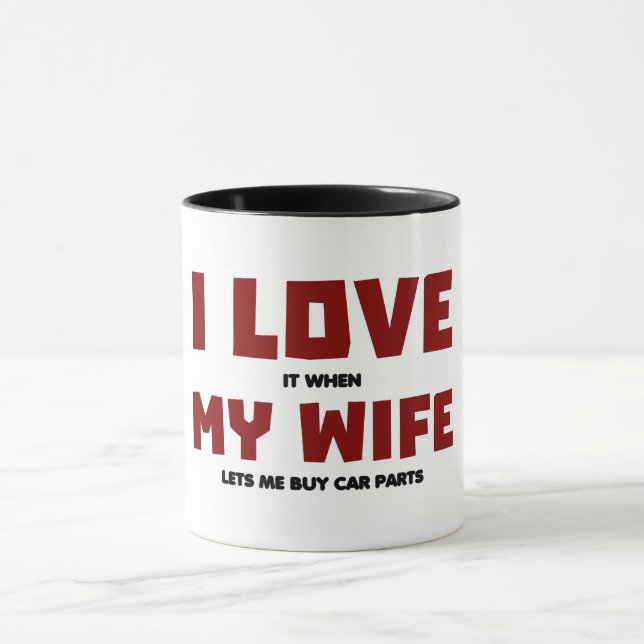 Caneca Adoro Quando Minha Esposa/Carro (Centro)