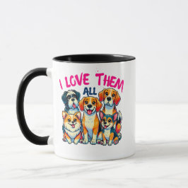 Caneca Adoro todos os donos de cães Pet Lover