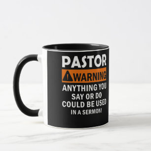 Caneca Advertência Do Pastor Posso Colocá-Lo Num Sermã