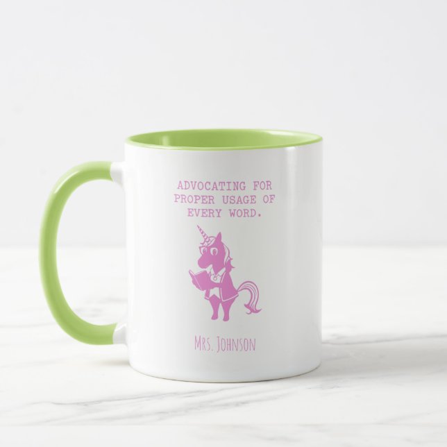 Caneca Advocating Proper Usage Every Word English (Esquerda)