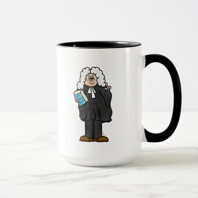 Caneca Advogado britânico com Wig Mug (Direita)