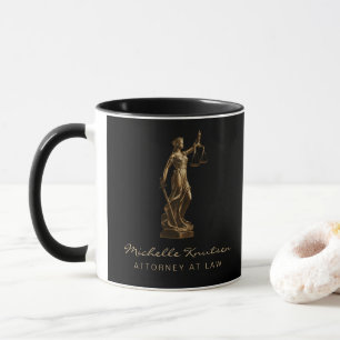Caneca Advogado Profissional Preto Dourado