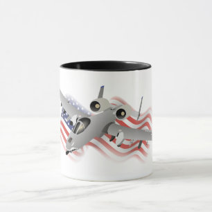 Caneca Aeronave americana A-10 Warthog Jet