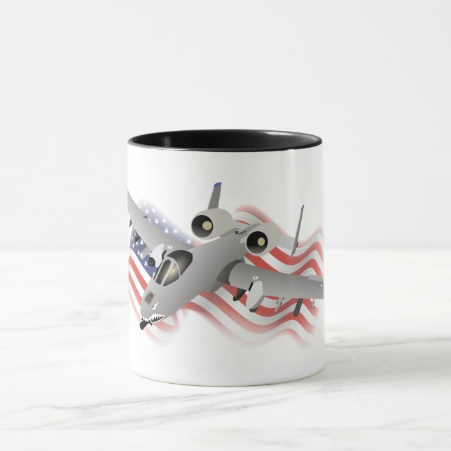 Caneca Aeronave americana A-10 Warthog Jet (Centro)