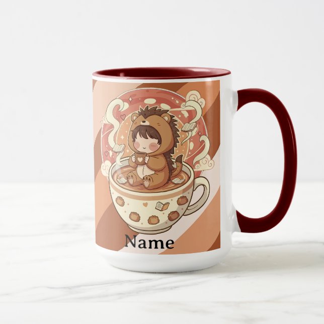 Caneca Aesthetic Hedgehog Two-Tone Coffee Mug (Direita)