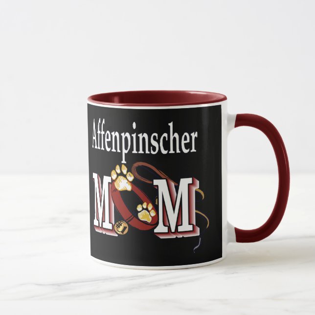 Caneca Affenpinscher Cão Mãe (Direita)