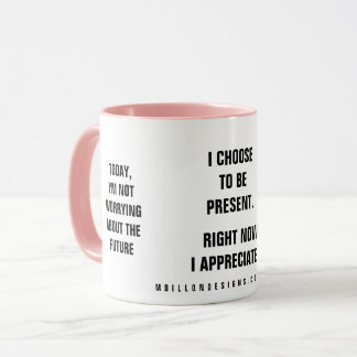 Caneca Afirmativa Passado Presente Futuro