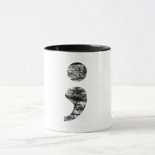 Caneca afligida do Semicolon