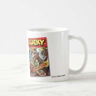 Caneca afortunada da história em quadrinhos