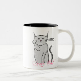 Caneca afortunada do Dois-Tom do gato