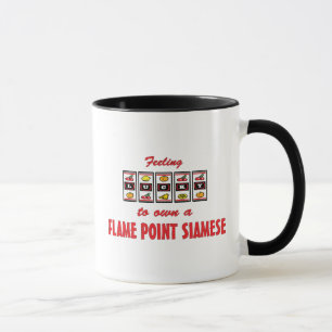 Caneca Afortunado ao próprio um design Siamese do gato d