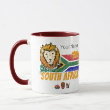África do Sul Vintage Lion Flag Safari Souvenir