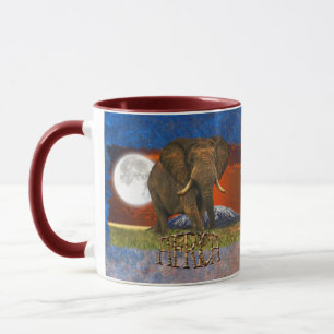 Caneca África Selvagem Amantes de Animais Grandes Cinco