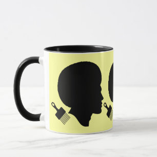 CANECA AFRO MAN SILHOUETTE E SEU AFRO PICK