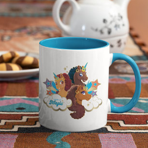 Caneca Afro Unicorn "Made of Magic" Trio Design