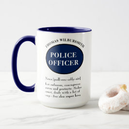 Caneca Agente de Polícia Personalizado - Mug de Definição