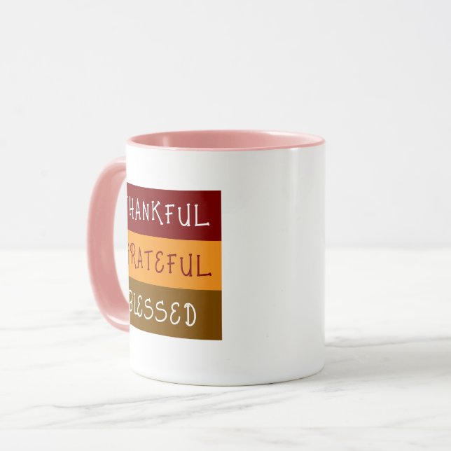 Caneca Agradecido Grato Abençoado (Frente Esquerda)