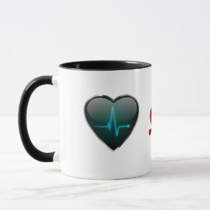Caneca Agradecimento a Enfermeira e Médico Coração com Du