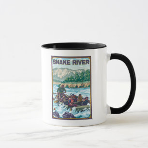 Caneca Água branca que transporta - rio Snake, Idaho