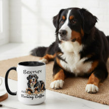 Água Pet Aquarela Marrons Bernese PERSONALIZAR