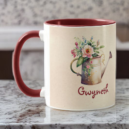 Caneca Água Procura Flores de Água com Nome