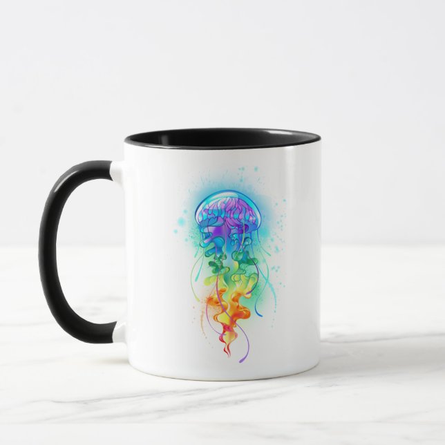 Caneca Água-viva arco-íris (Esquerda)