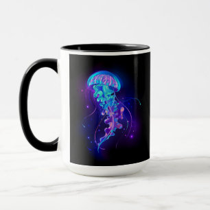 Caneca Água-viva brilhante a cores