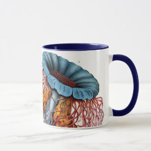 Caneca Água-viva Vintage por Ernst Haeckel, Discomedusae
