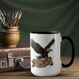 Caneca Águia Americana com Estandarte de 250 Anos de Libe