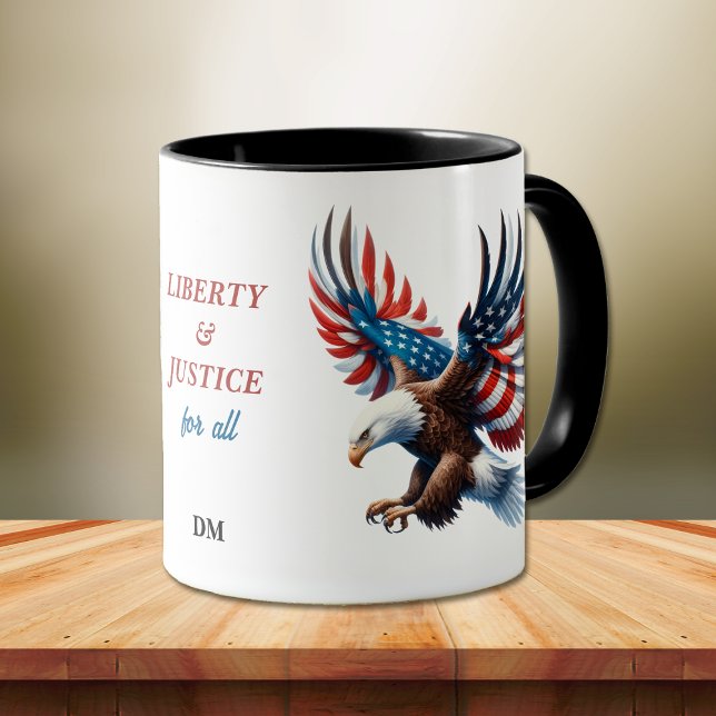 Caneca Águia Americana Liberdade e Justiça (Criador carregado)