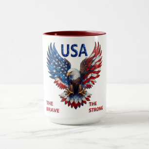 Caneca Águia Americana Patriótica