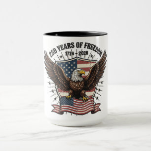 Caneca Águia Americana Patriótica
