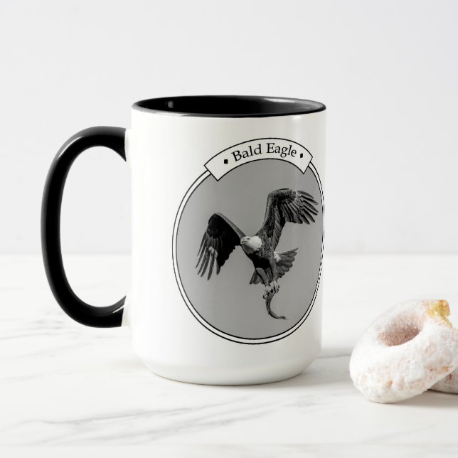 Caneca Águia Balda com um peixe (Com Donut)