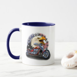 Caneca Águia de Motocicleta Patriótica