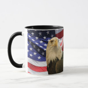 Caneca Águia e Bandeira Americanas