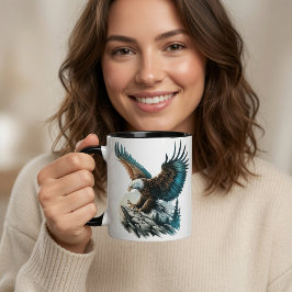 Caneca Águia em Aquarela