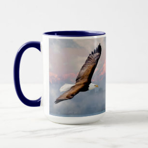 Caneca Águia Montanhas Olímpicas Kirkland Washington Azul