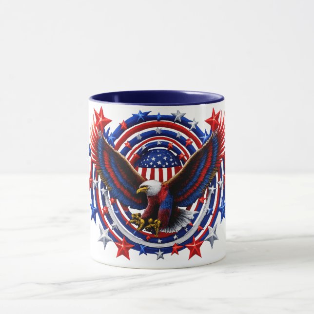 Caneca Águia Neon Patriótica Explode – Vermelho Branco &  (Centro)