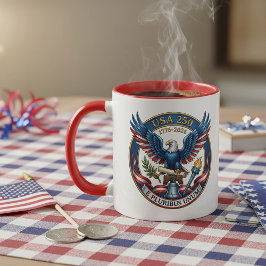 Caneca Águia personalizada EUA 250