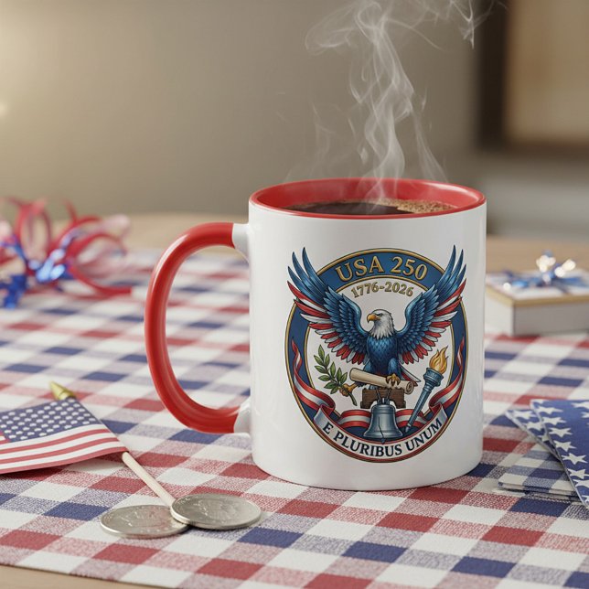 Caneca Águia personalizada EUA 250 (Criador carregado)