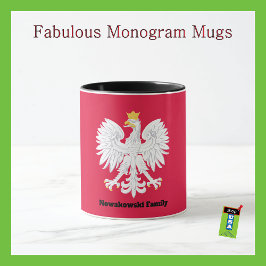 Caneca Águia polonesa 🦅 Polski Polônia Red Crest
