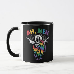 Caneca Ah Homens Engraçados LGBT Orgulho Gay