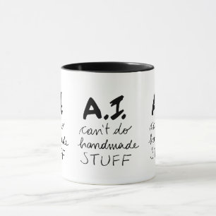 Caneca Ai não pode fazer coisas feitas à mão
